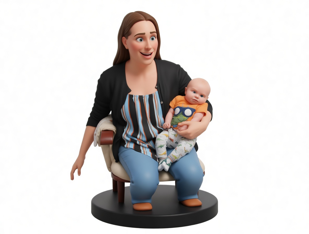 Mother and Baby Figurine free 3D printable STL
