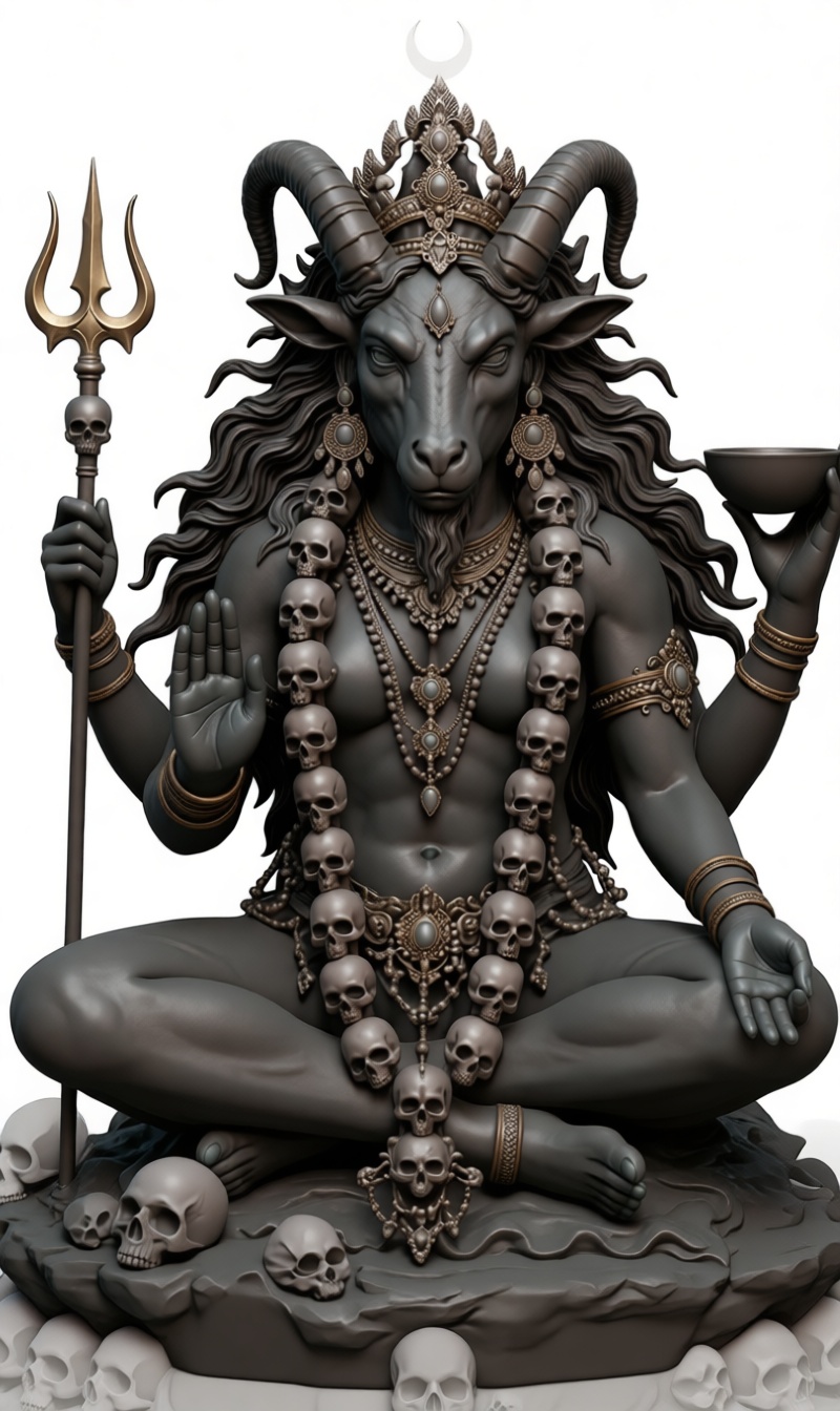 Baphomet Deity Statue free 3D printable STL