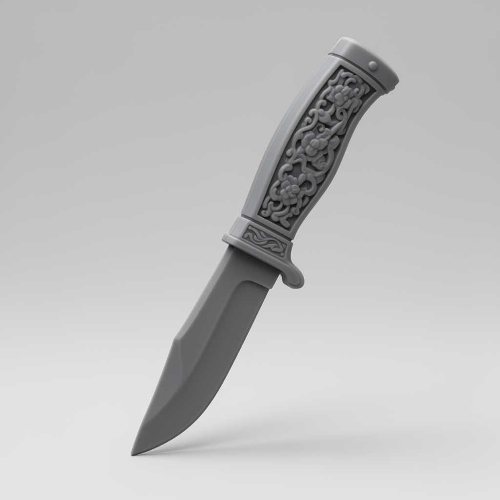 Vintage Engraved Pocket Knife free 3D printable STL