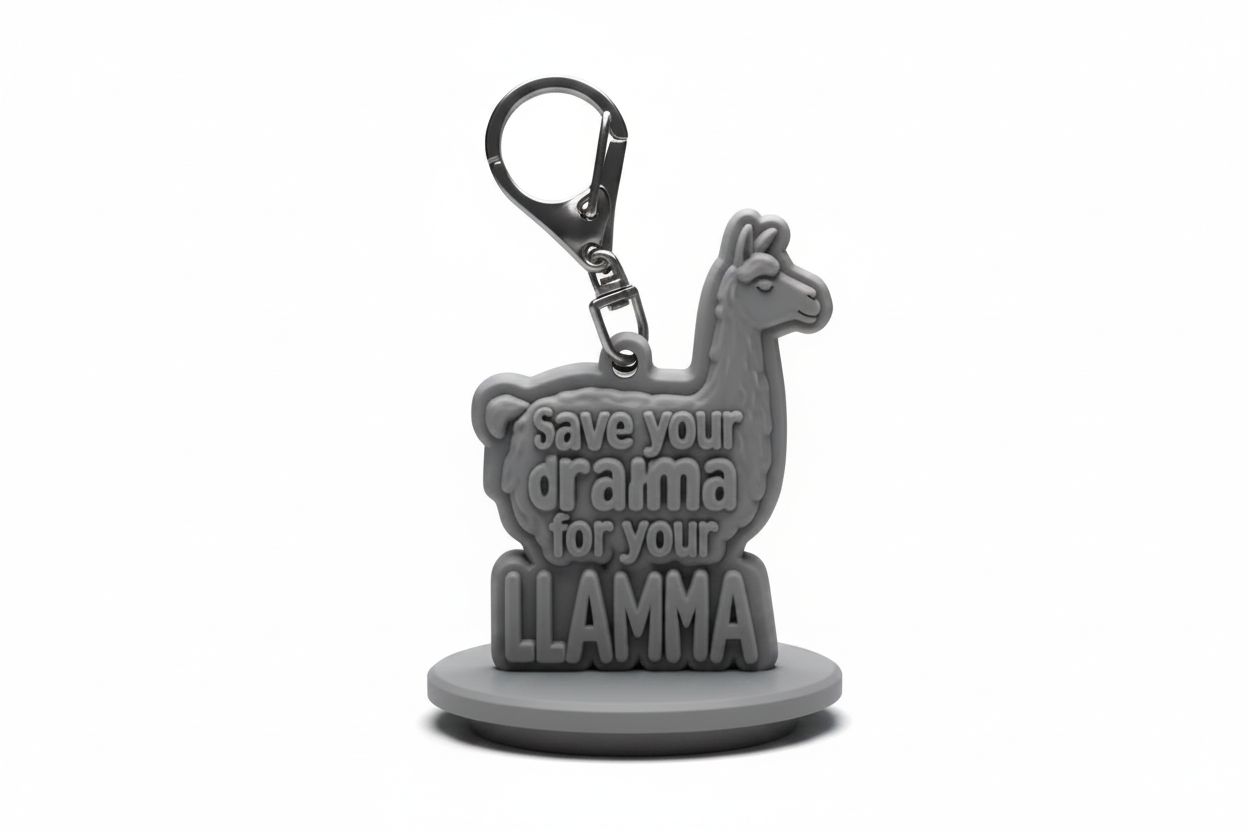 Llama Keychain Figurine free 3D printable STL