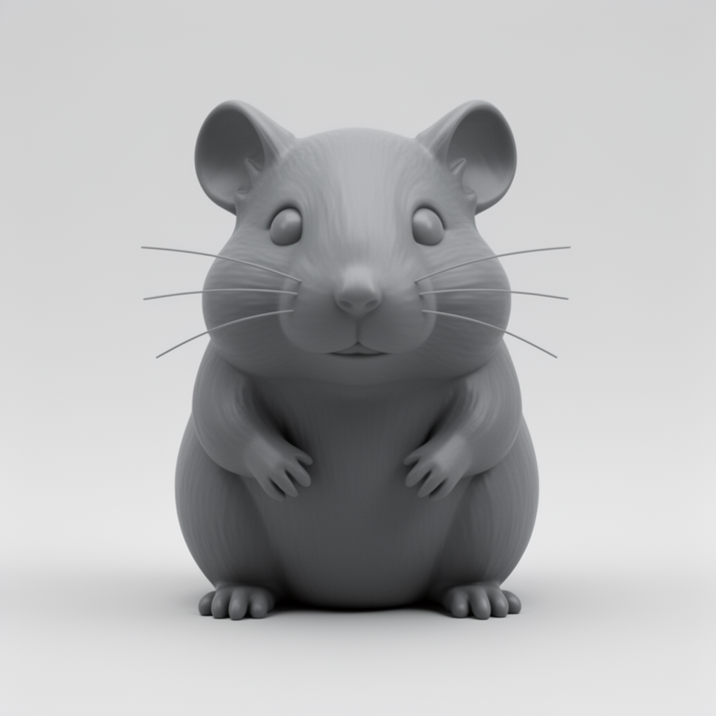 Hamster Figurine free 3D printable STL