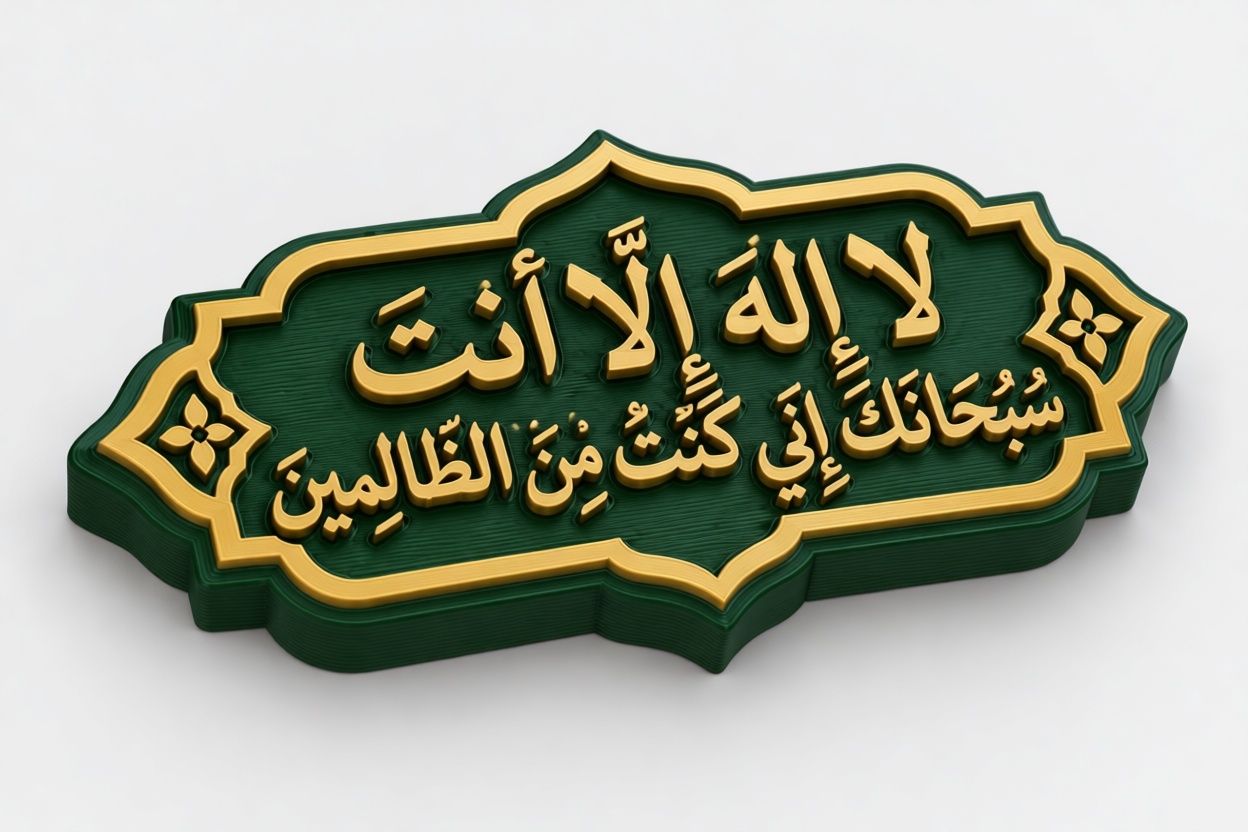 Arabic Islamic Calligraphy Plaque - Free 3D Printable STL File
