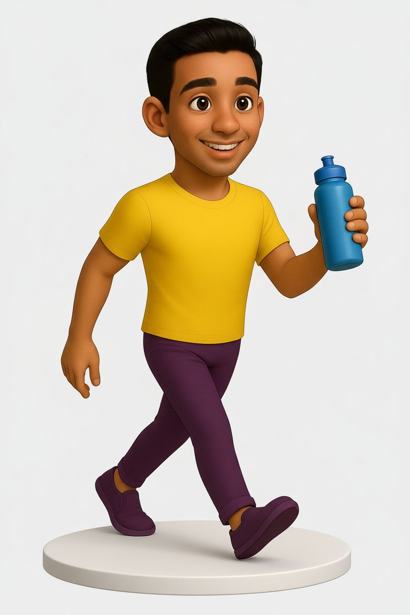 Smiling Boy Walking free 3D printable STL
