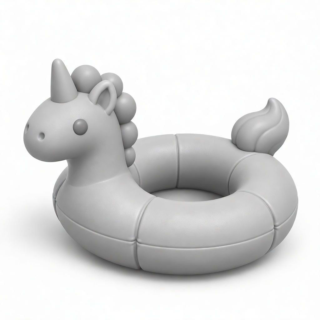 Unicorn Pool Float Model free 3D printable STL