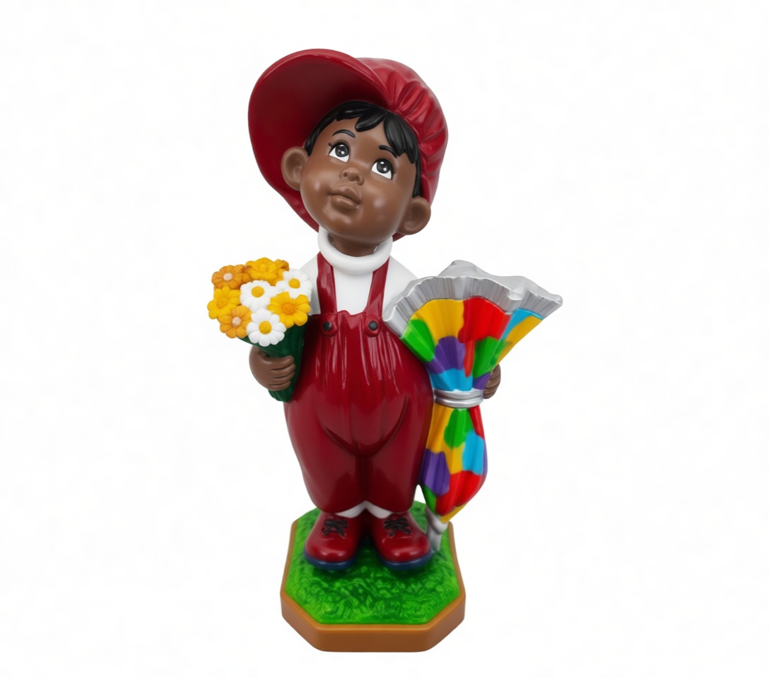 Boy with Flowers Figurine free 3D printable STL