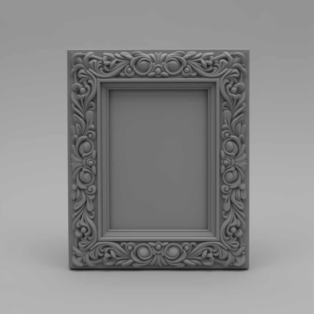 Ornate Picture Frame free 3D printable STL