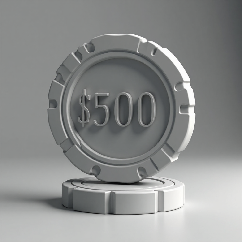 500 Dollar Gambling Chip free 3D printable STL