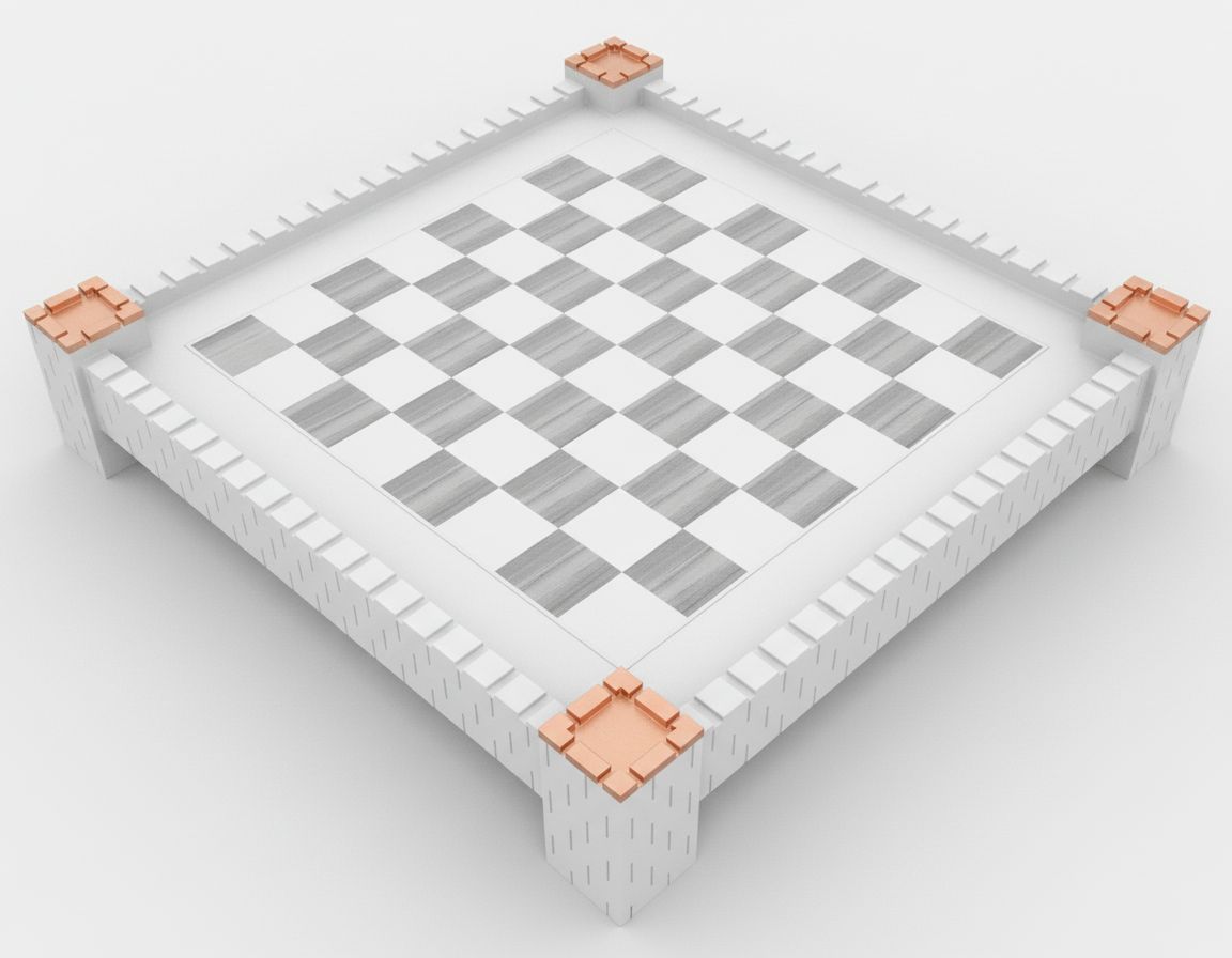 Modern Chess Board free 3D printable STL