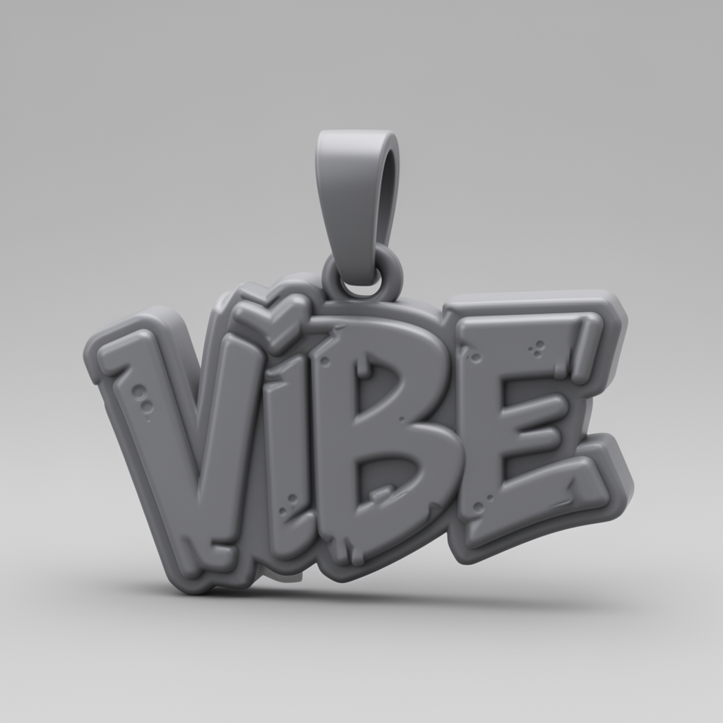 VIBE Graffiti Pendant free 3D printable STL