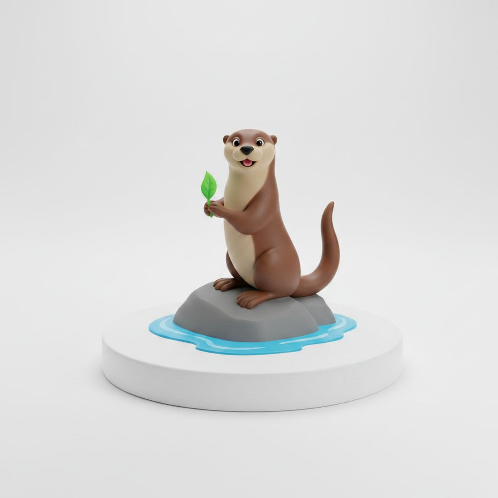 Otter Figurine free 3D printable STL