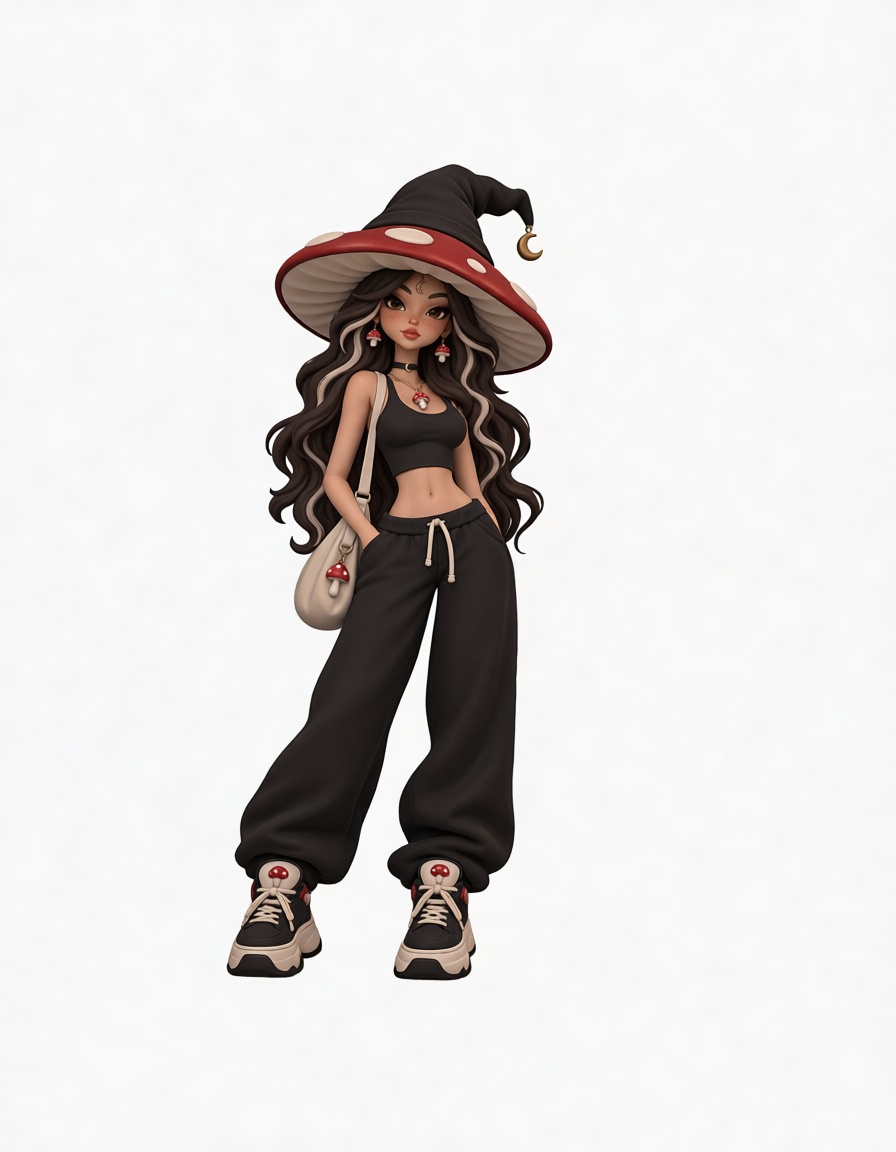 Modern Witch Figurine free 3D printable STL