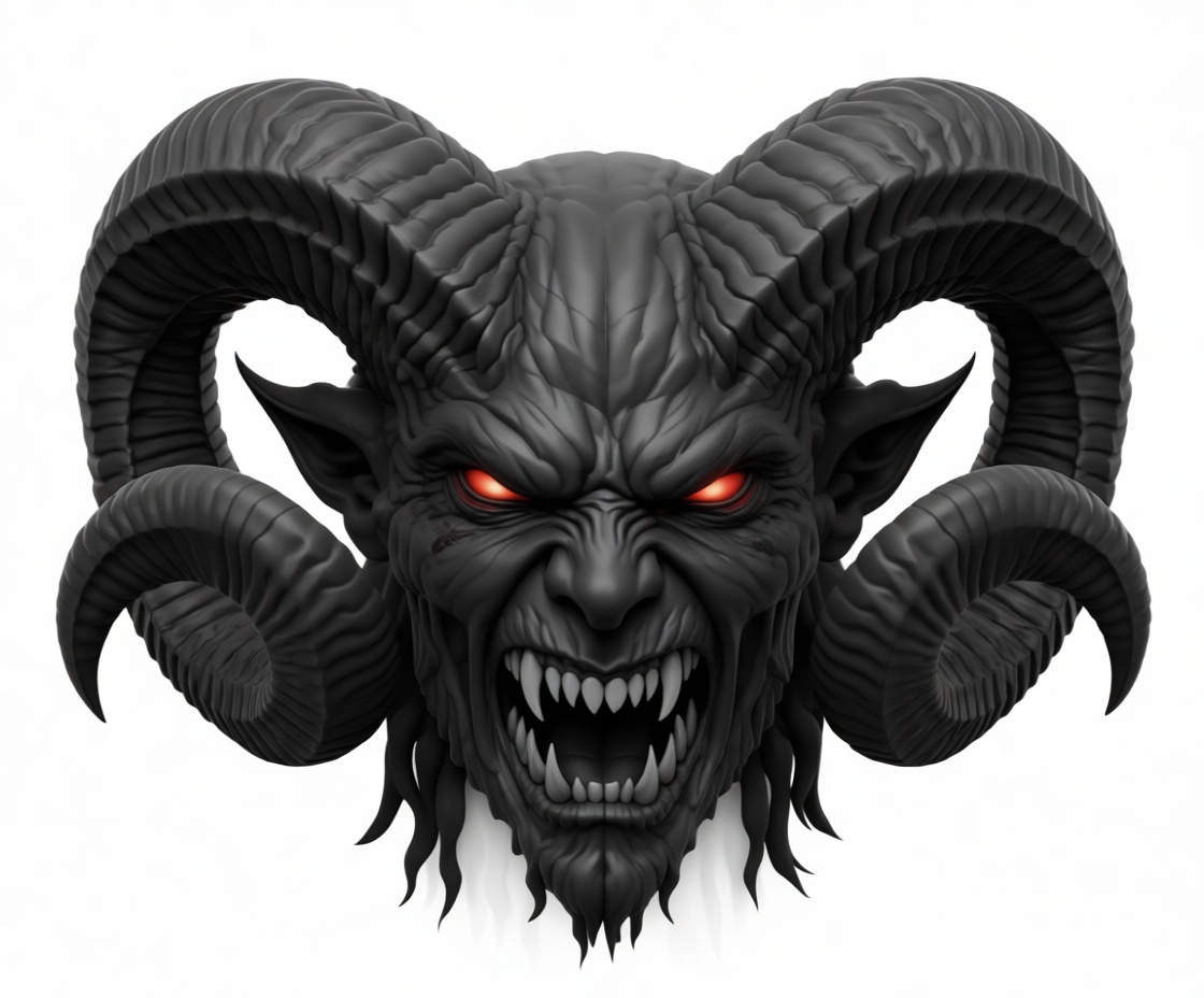 Demon Skull Bust free 3D printable STL
