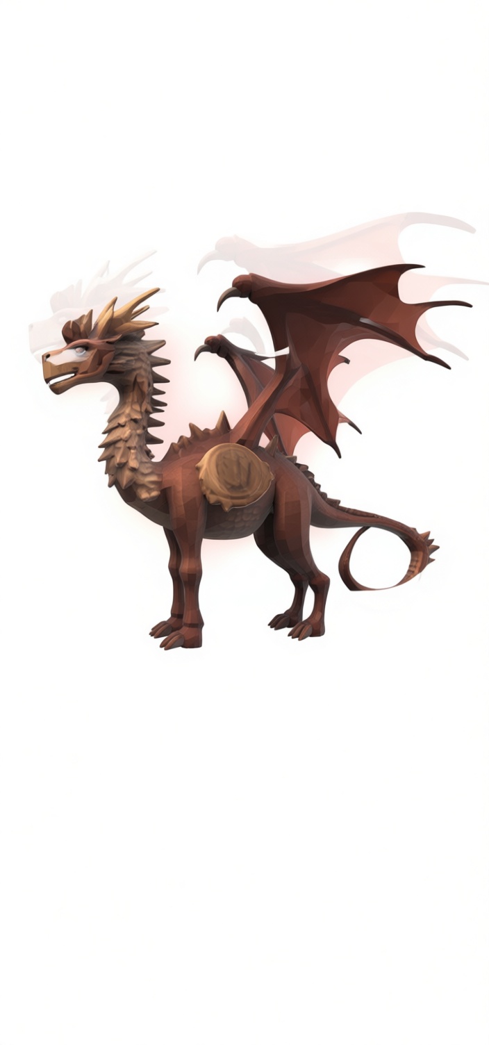 Low-Poly Dragon Figurine free 3D printable STL