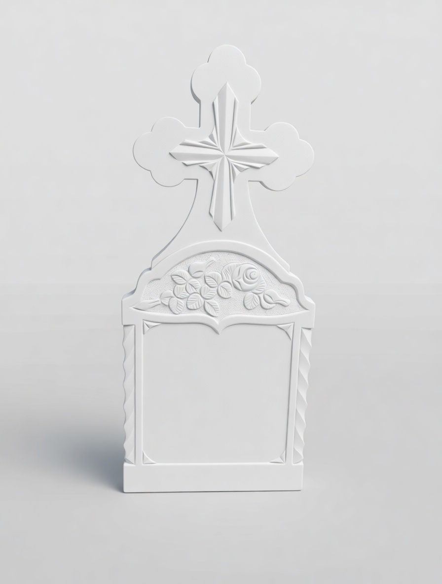 Ornate Cross Tombstone free 3D printable STL