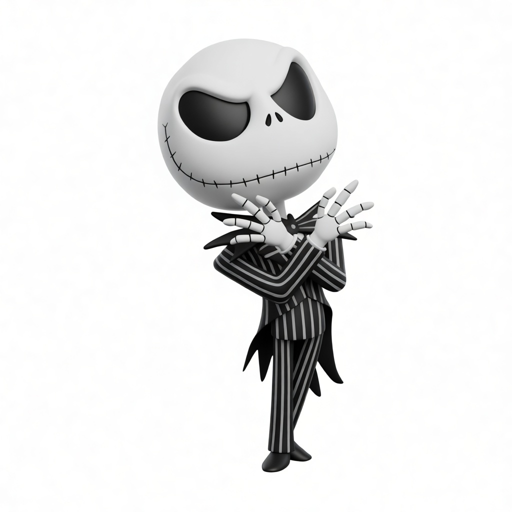 Jack Skellington Figurine free 3D printable STL