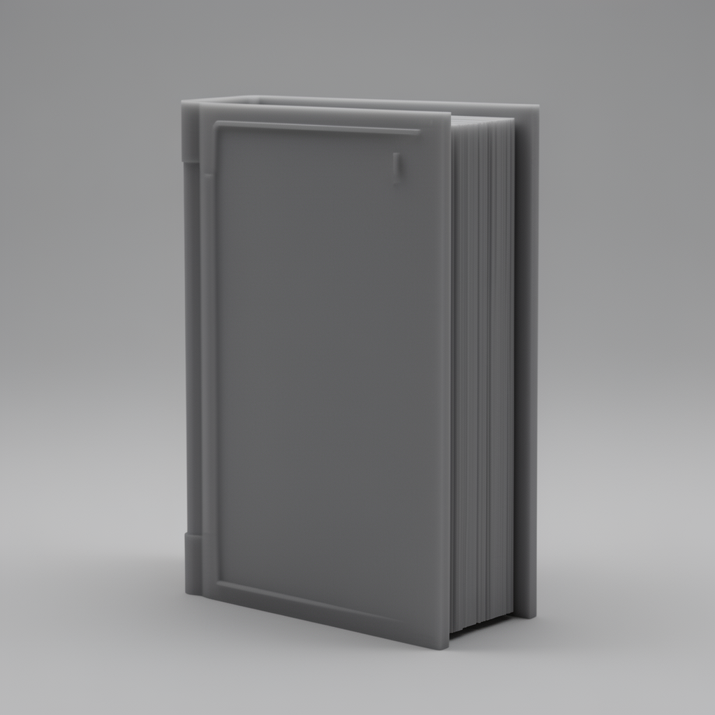 Lithophane Book Sculpture free 3D printable STL