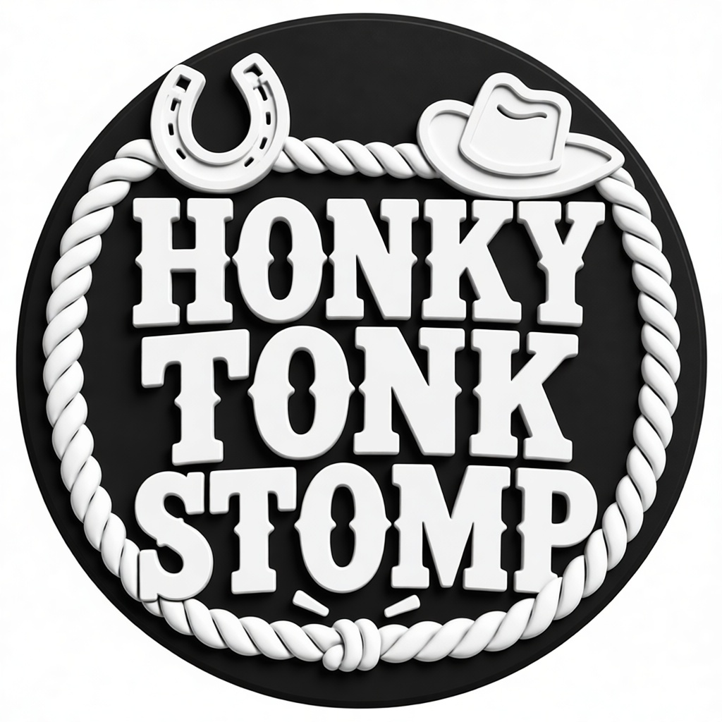 Honky Tonk Stomp Plaque free 3D printable STL