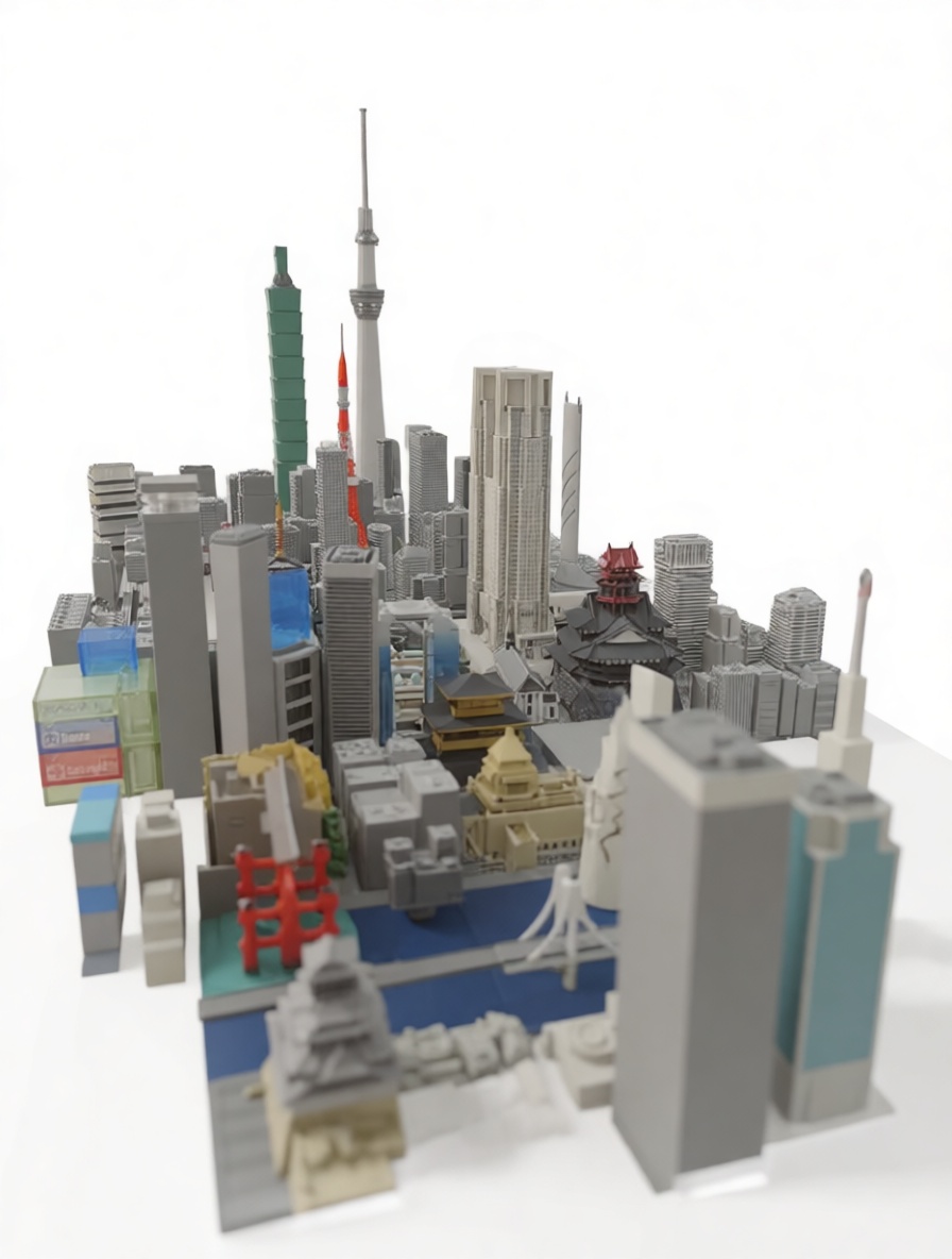 Tokyo Cityscape Model free 3D printable STL