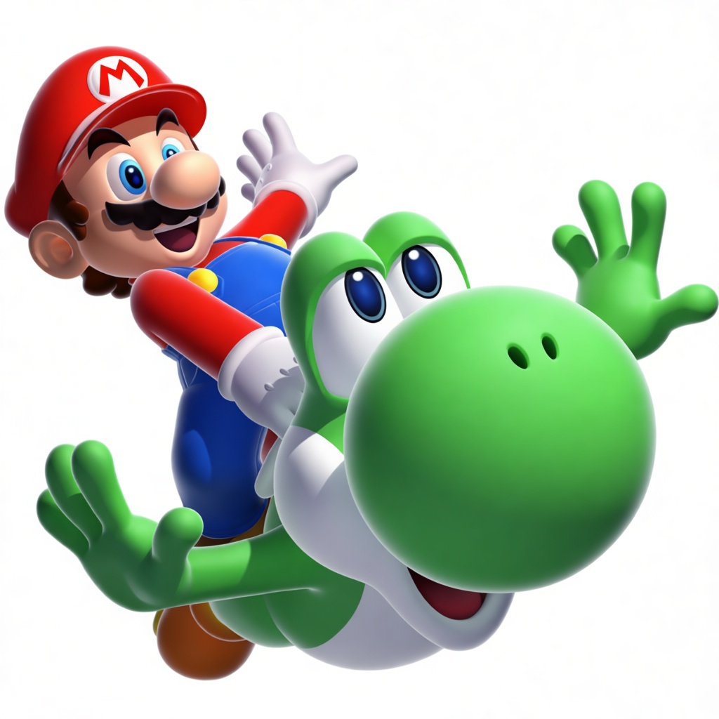 Mario and Yoshi Figurine free 3D printable STL