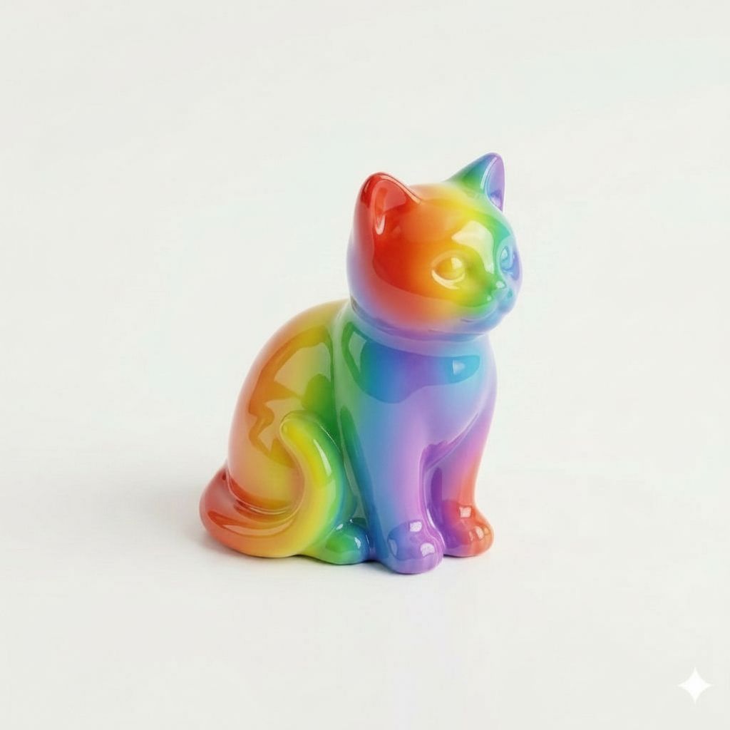 Rainbow Cat Figurine free 3D printable STL