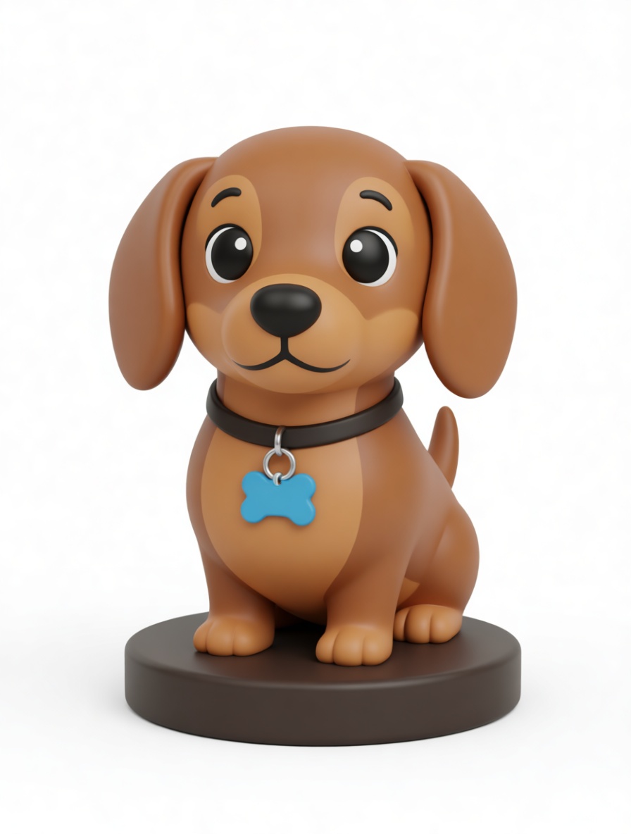Cartoon Dachshund Figurine free 3D printable STL
