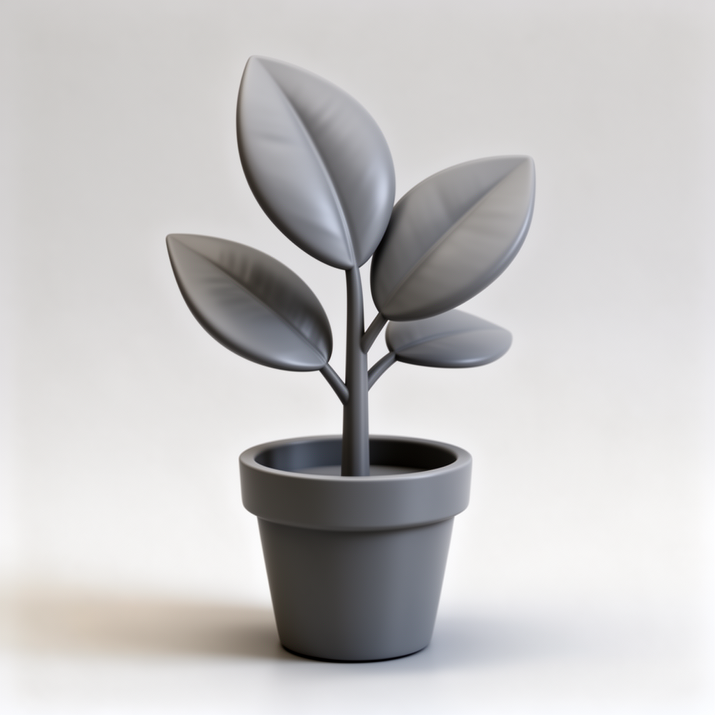 Five-Leaf Plant Figurine free 3D printable STL