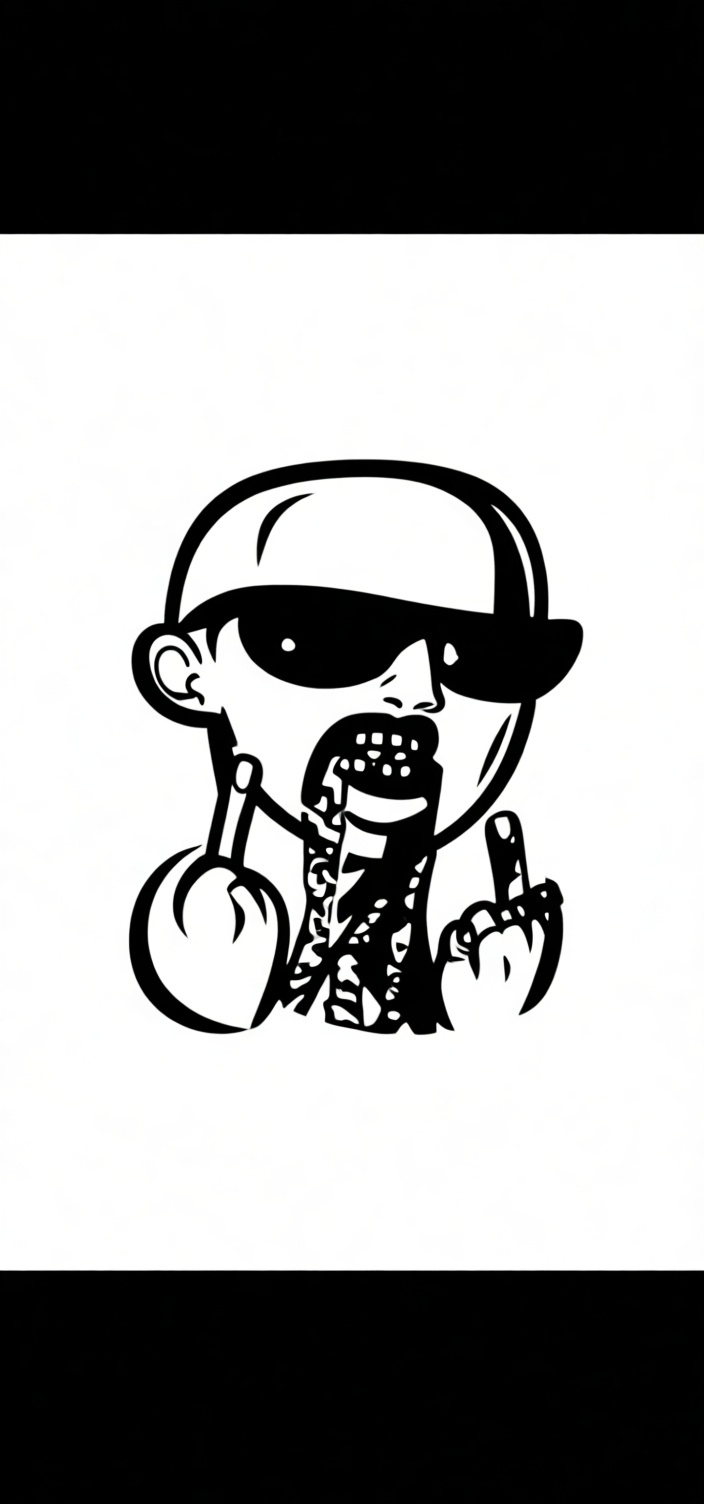 Cartoon Rude Gesture Figure free 3D printable STL