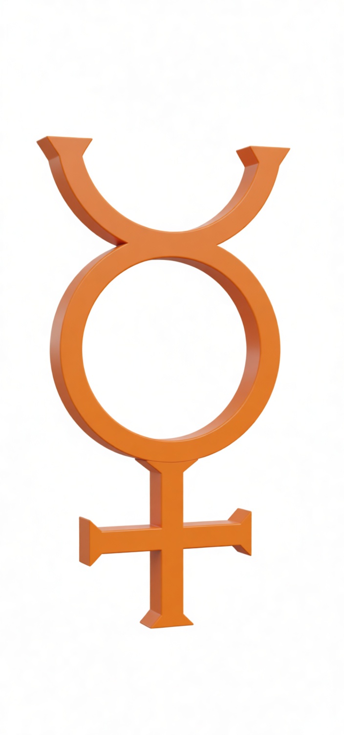 Mercury Symbol Sculpture free 3D printable STL