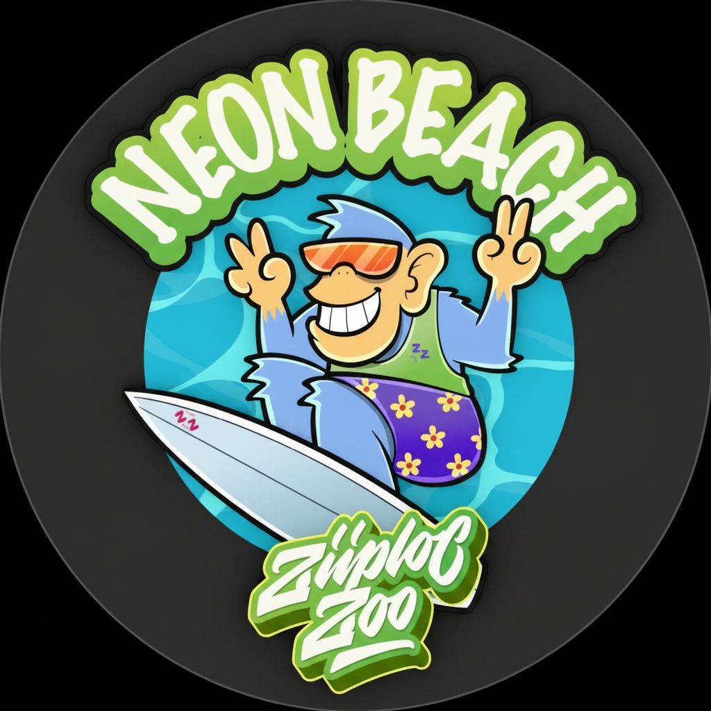 Neon Beach Surfing Monkey free 3D printable STL