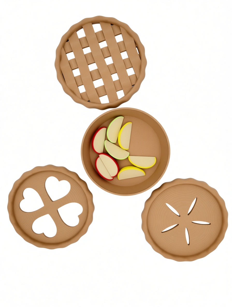 Apple Pie Set free 3D printable STL