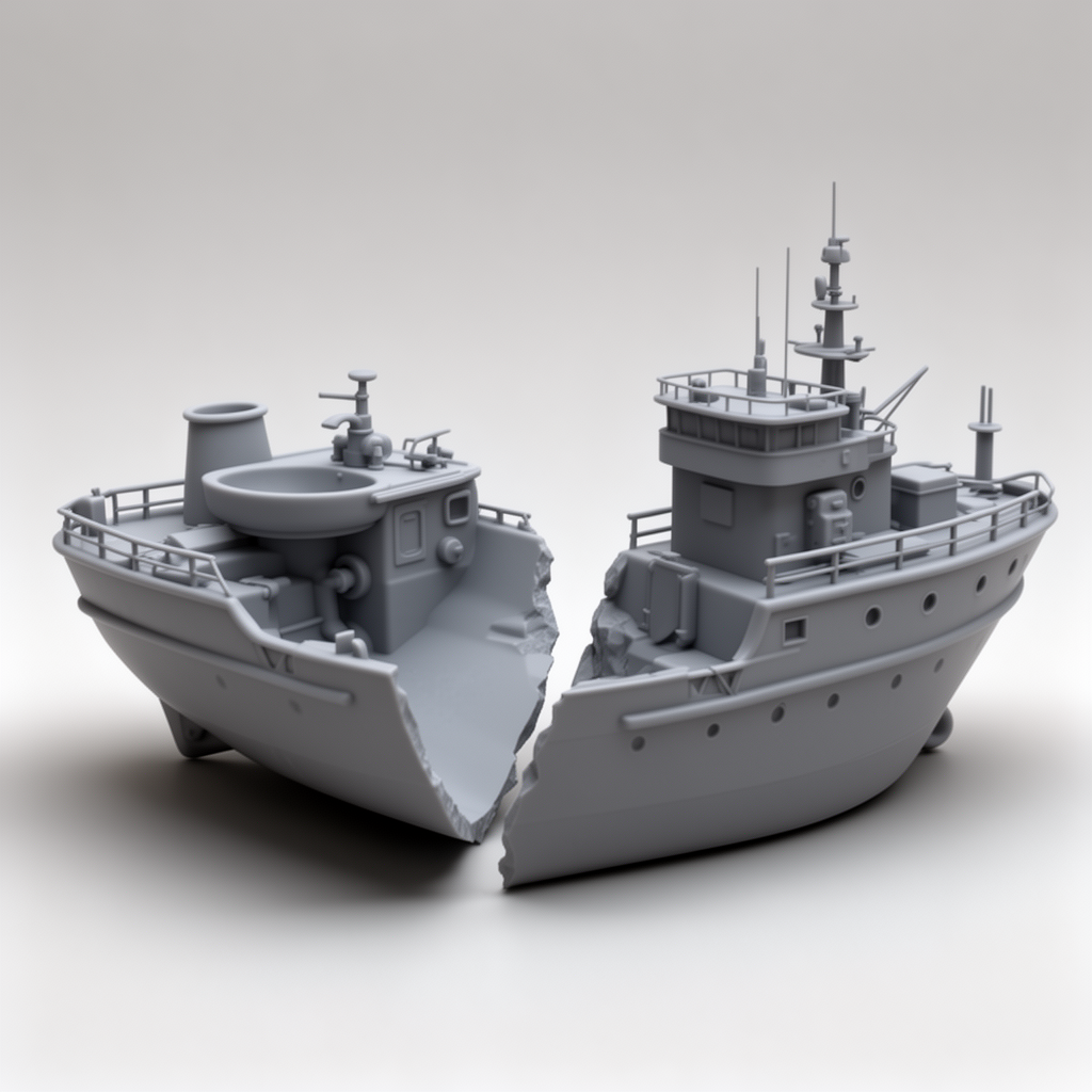 Broken Shipwreck Model free 3D printable STL