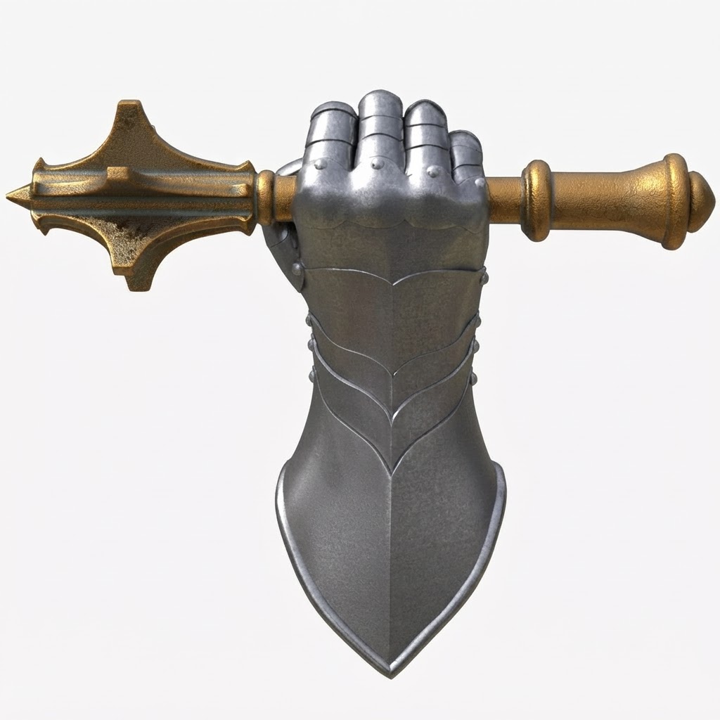 Gauntlet Clenched Mace free 3D printable STL