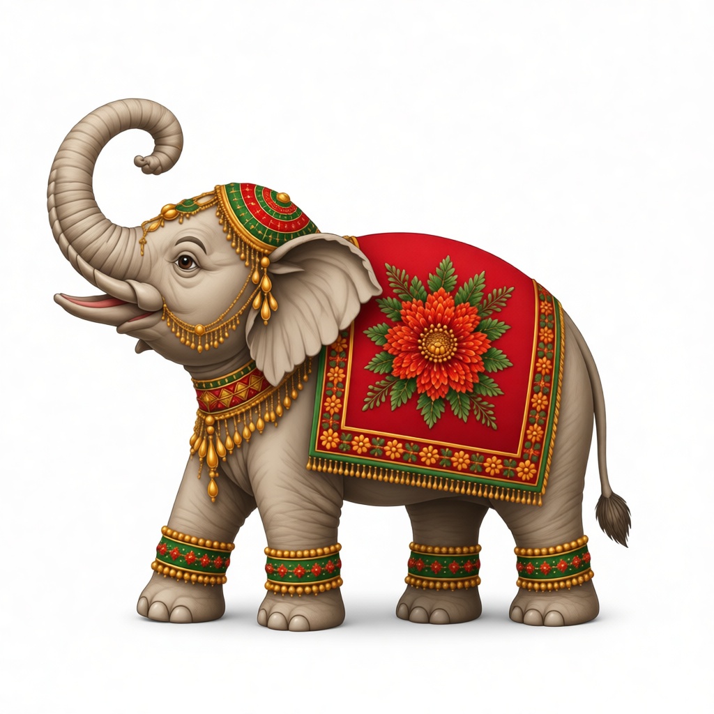 Indian Baby Elephant Figurine free 3D printable STL