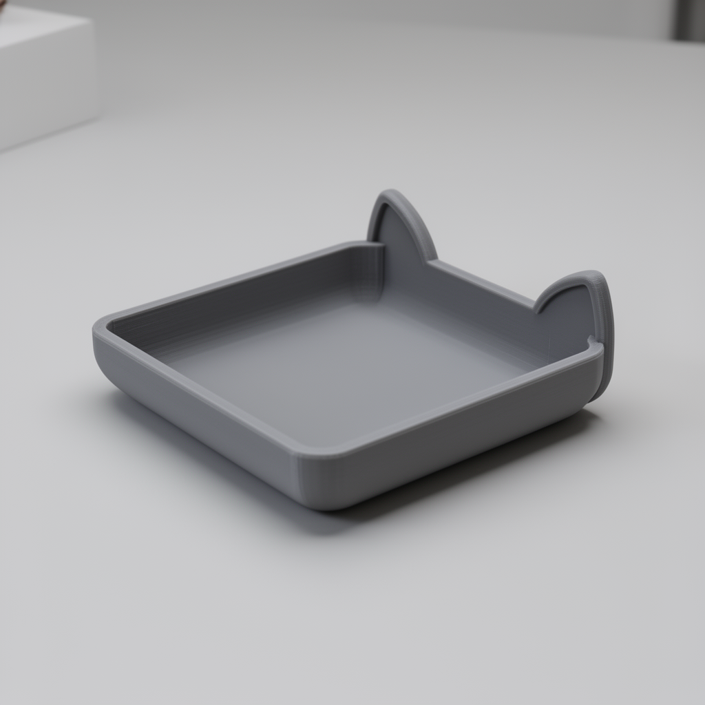 Cat Ears Sticky Note Tray free 3D printable STL