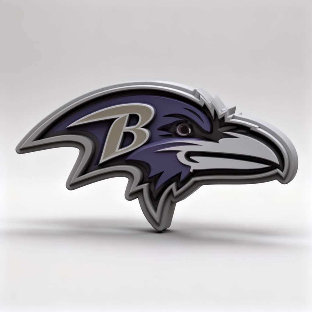 Baltimore Ravens Logo Figurine free 3D printable STL