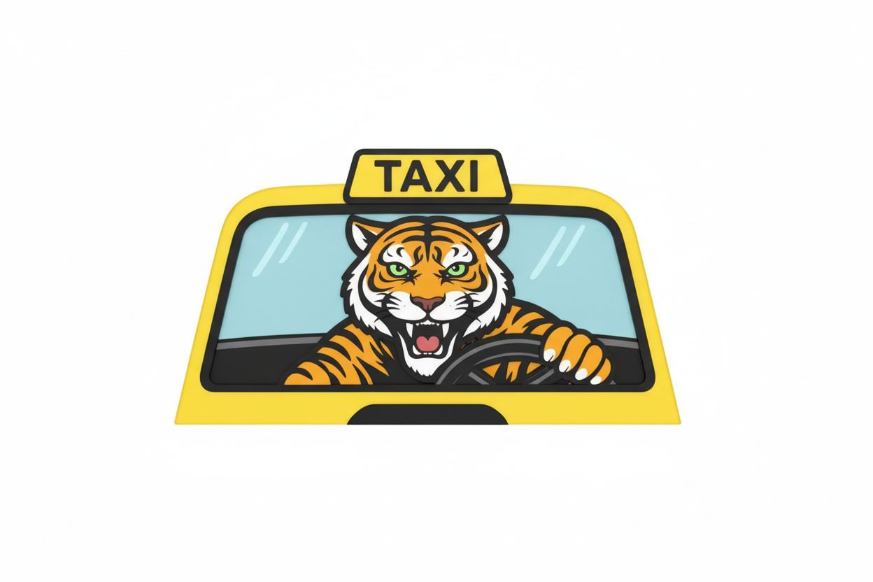 Tiger Taxi Driver Figurine free 3D printable STL