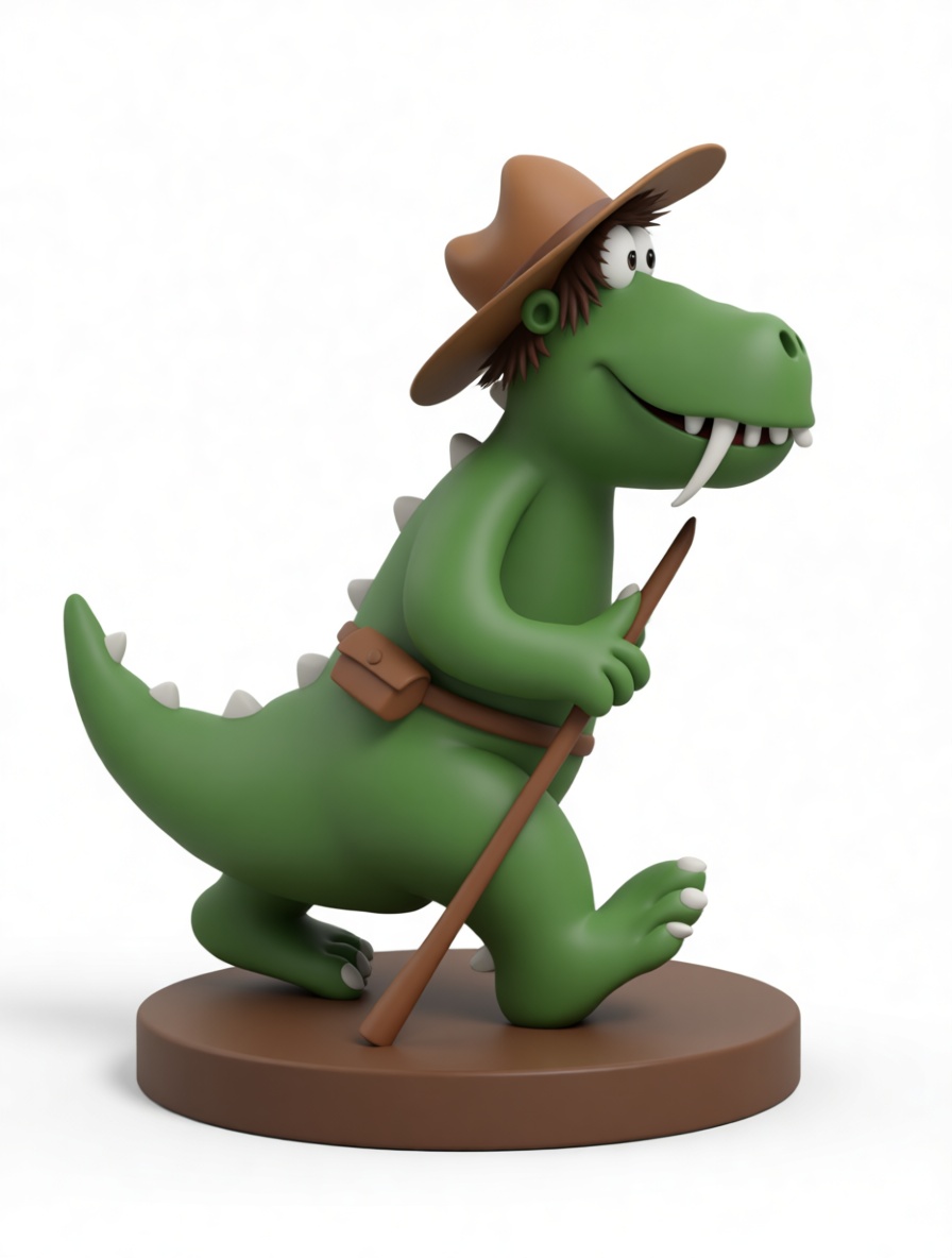 Adventurer Dinosaur Figurine free 3D printable STL