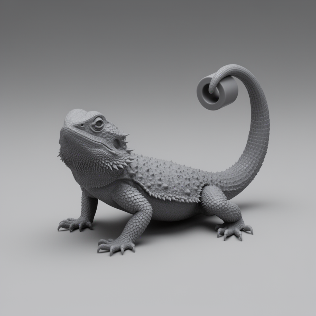 Bearded Dragon Figurine free 3D printable STL
