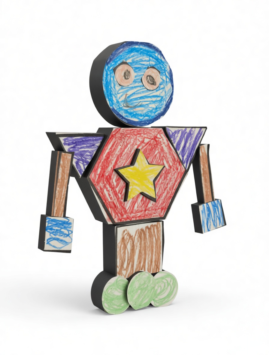 Childlike Robot Model free 3D printable STL