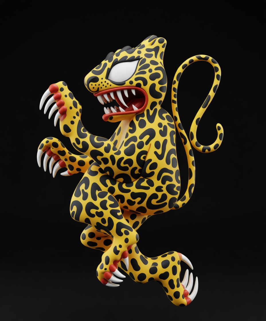 Leopard Cartoon Figurine - Free 3D Printable STL File