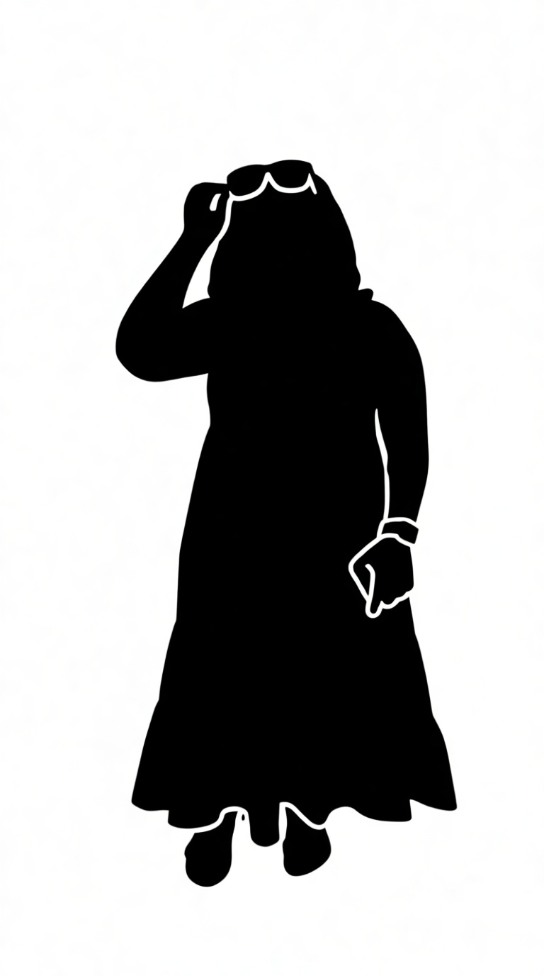 Woman with Sunglasses Silhouette free 3D printable STL
