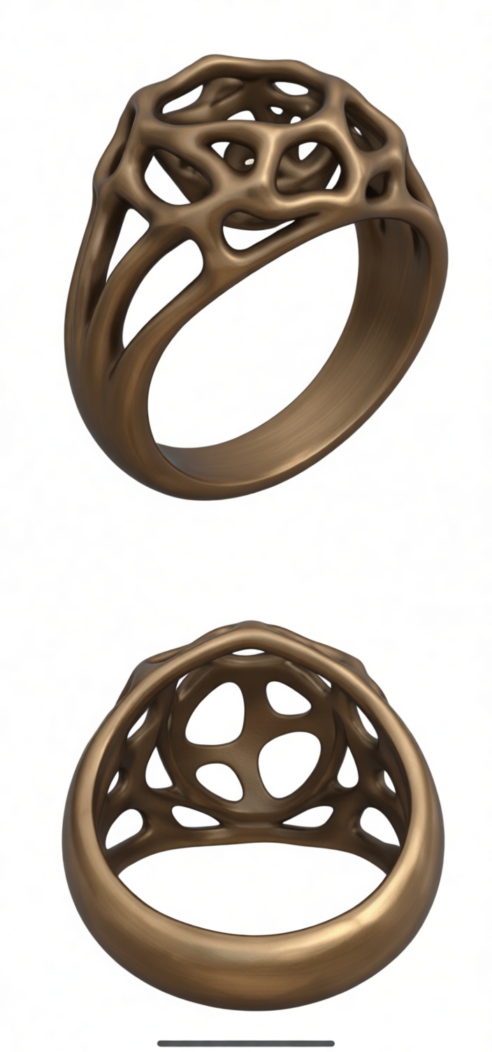 Organic Lattice Ring free 3D printable STL