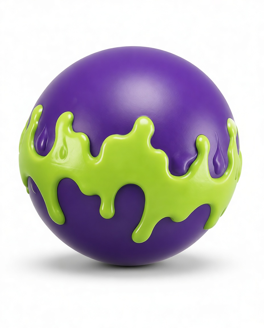 Purple Green Slime Sphere free 3D printable STL