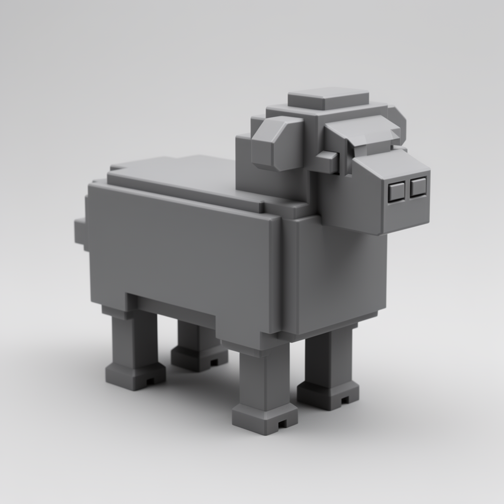 Minecraft Sheep Figurine free 3D printable STL