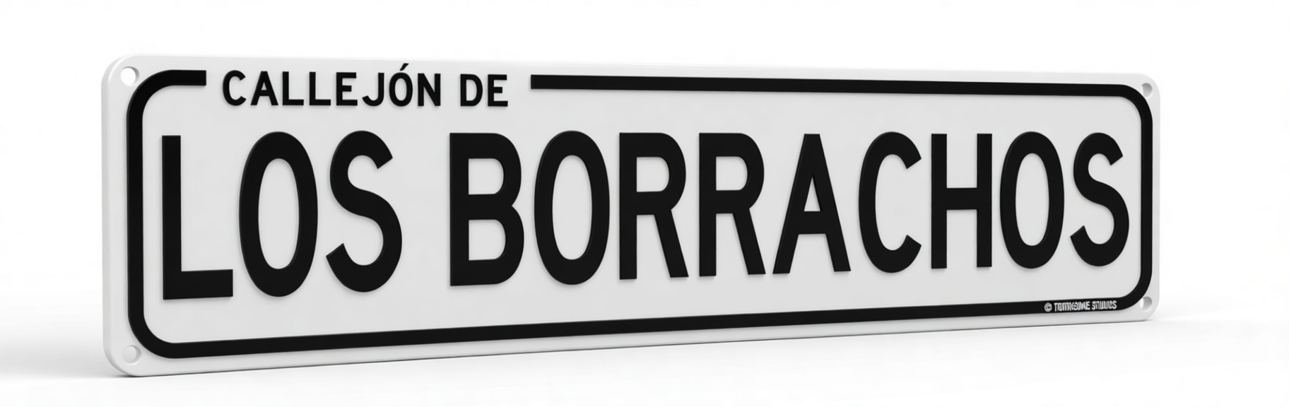 Los Borrachos Street Sign free 3D printable STL