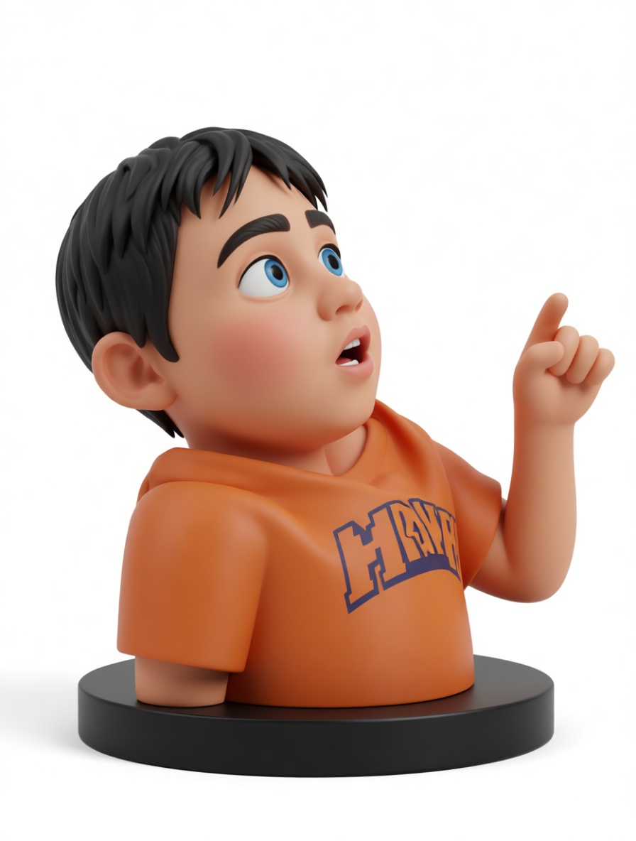 Curious Boy Bust free 3D printable STL