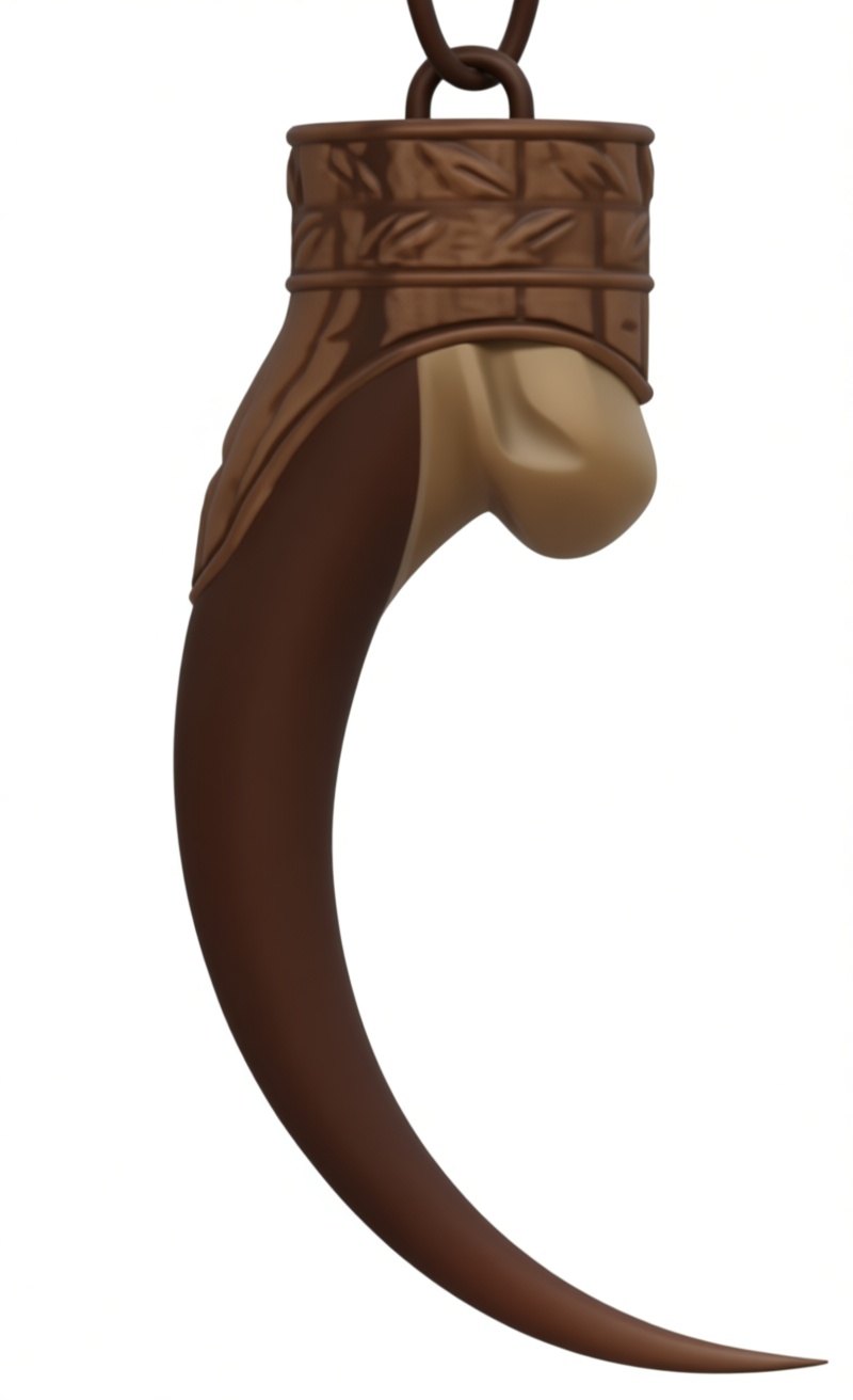 Animal Claw Pendant free 3D printable STL