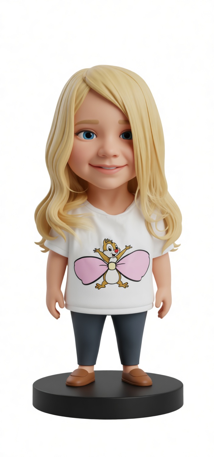 Blonde Girl Figurine free 3D printable STL