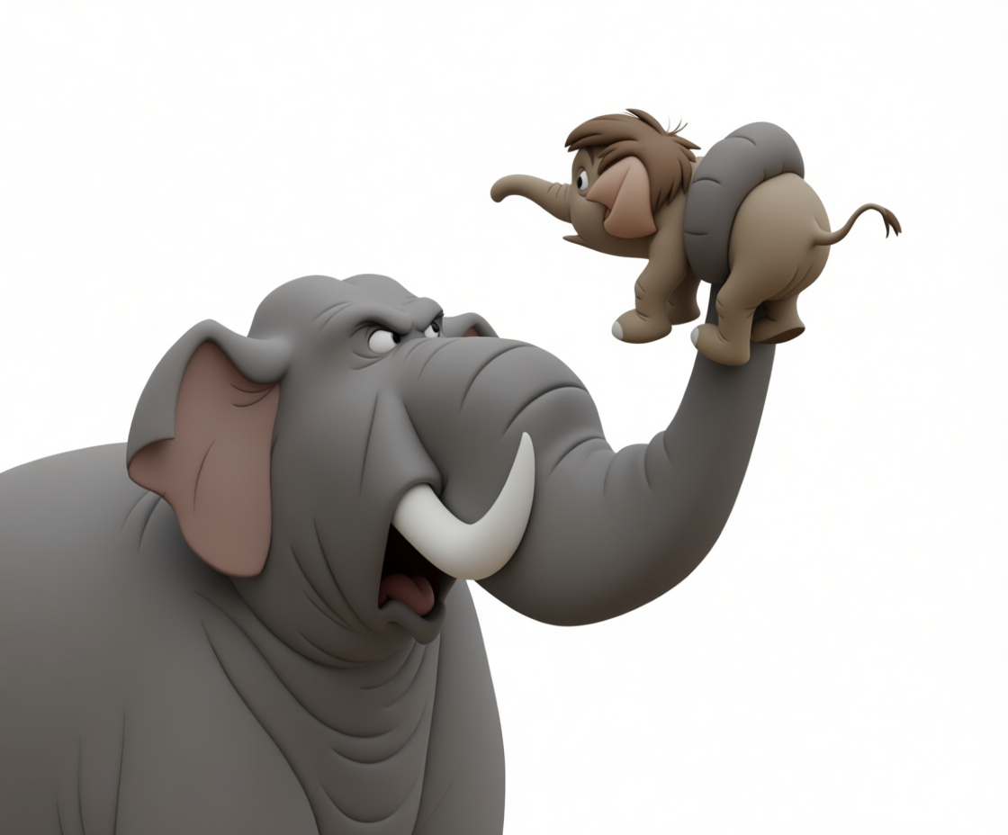 Elephant Holding Baby Figurine free 3D printable STL