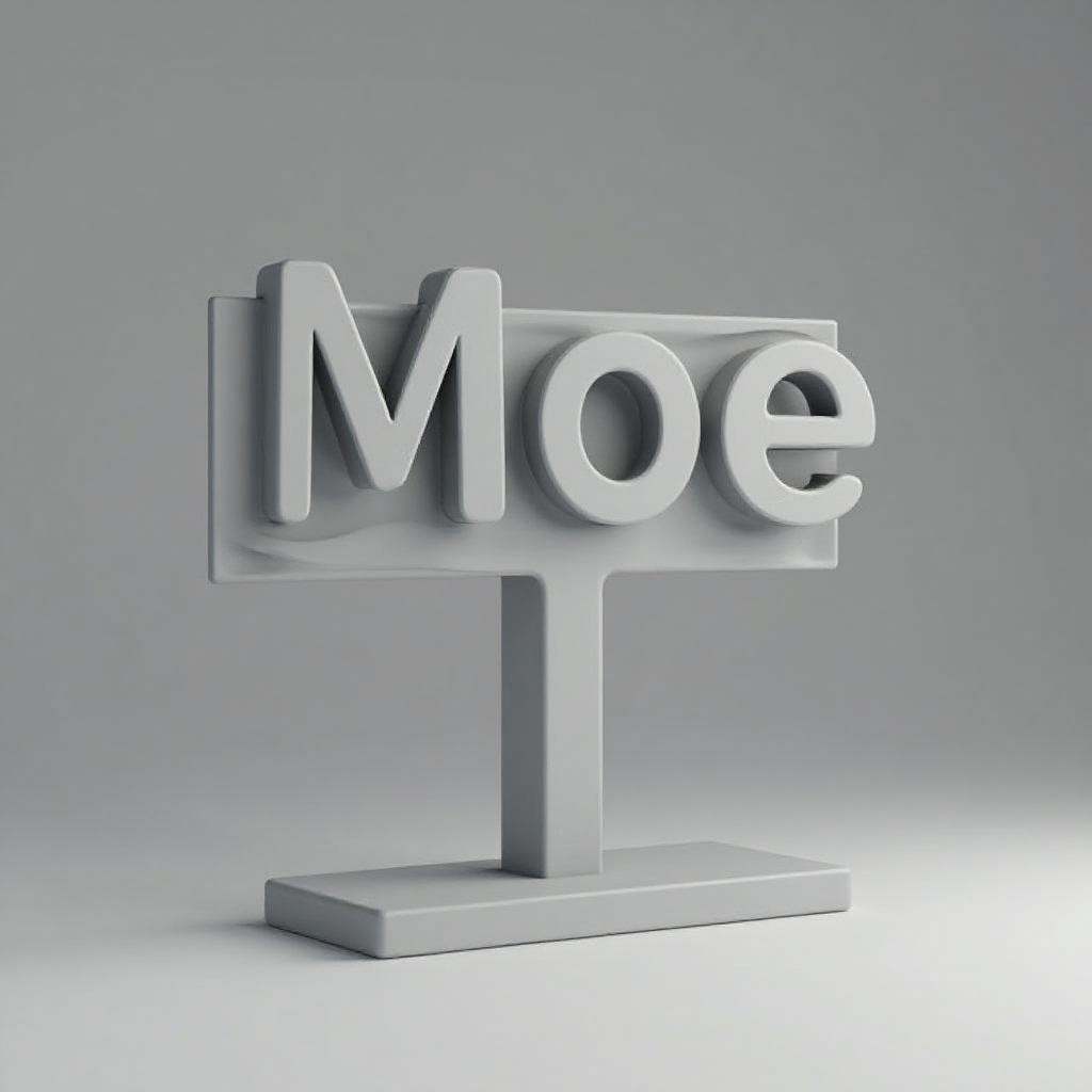 Moe Sign Plaque free 3D printable STL